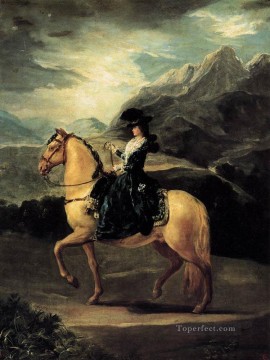 Portrait de Maria Teresa de Vallabriga à Cheval Romantique moderne Francisco Goya Peinture à l'huile